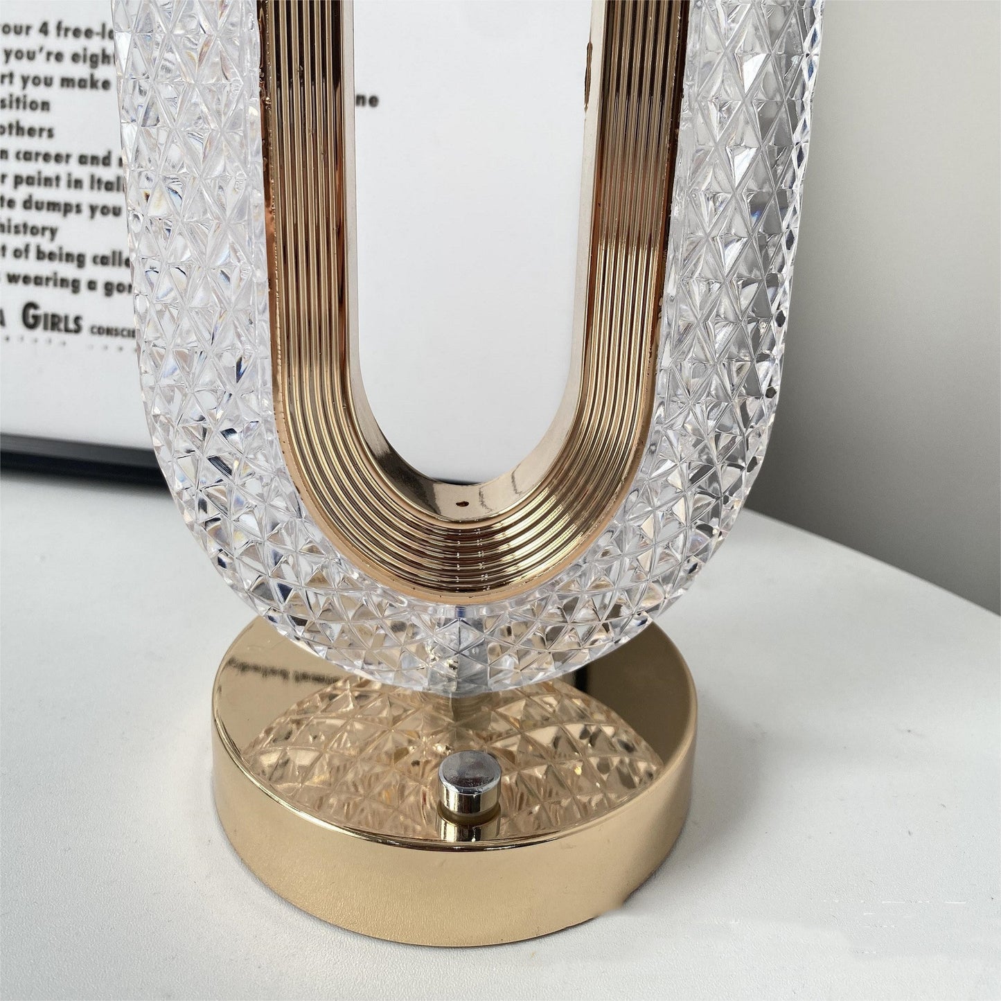 Luxury Touch Crystal Desktop Lamp